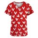 thumbnail image 2 of TaTaai Valentine's Day Print Top, Women's V Neck Short Sleeve Casual Blouse, Pocket Detail Lightweight Shirt for Holiday Season Gift, 2 of 5