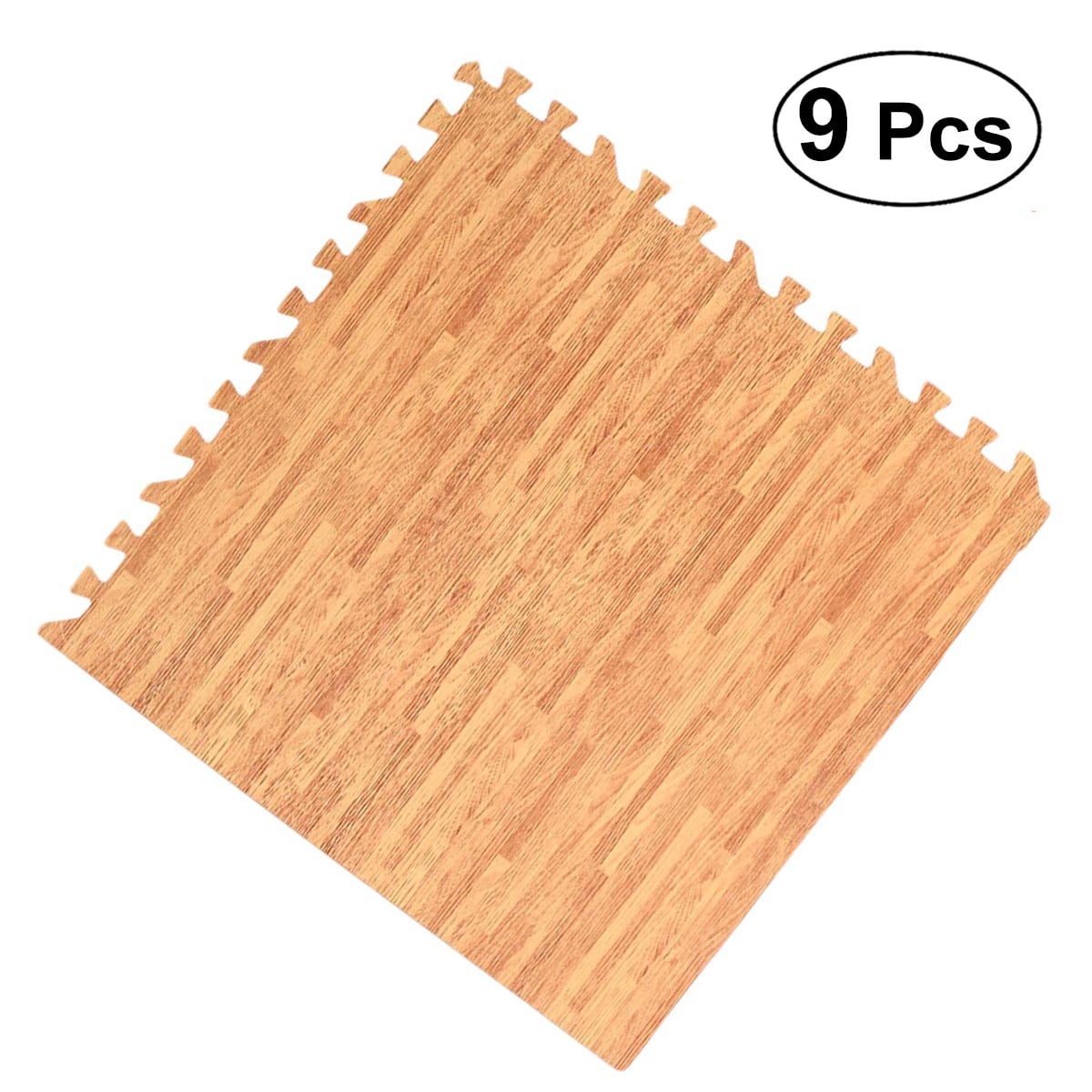 TOYANDONA 9pcs/Set eva Puzzle Foam mats Faux Wood Ground mat Protective Flooring mats Foam Cushion Carpet Dark Wood 