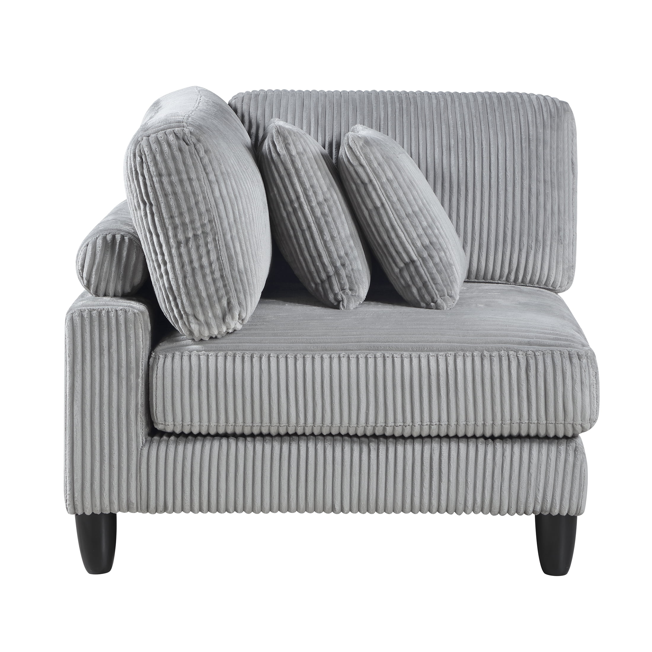 OakvillePark Caden Corduroy Corner Seat, Gray