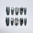 thumbnail image 3 of Pure Handmade Press on nails, JC Press On Nails Kit , Short Length Nail Press Ons, Durable, Easy Application, Stylish Impress Press On Nails,Perfect for Daily Wear & Special Occasions（E36 M）, 3 of 5