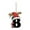 B, variant on JIhuahe 26 Letters Christmas Tree Ornament DIY Alphabet Pendant, Black Deer Antler Design 2D Flat Decoration, Christmas Atmosphere Decor,J