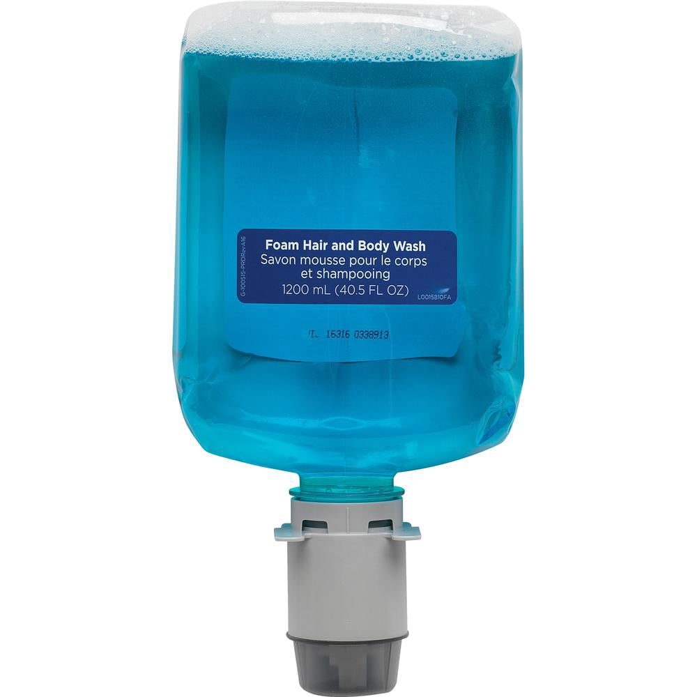 Pacific Blue Ultra, GPC43024, Hair And Body Wash Manual Dispenser Refills, 4 / Carton, Blue, 40.6 fl oz (1200 mL)