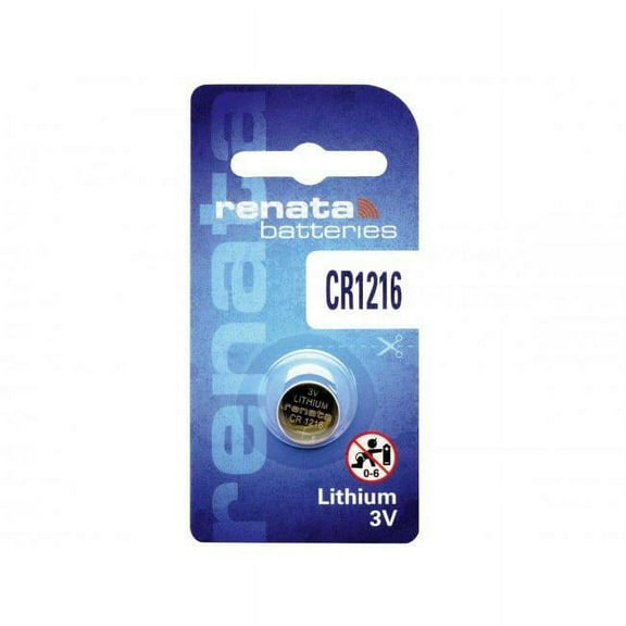 Renata RENATA-CR1216-SC 25mAh 3V Lithium Primary Coin Cell Battery