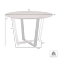 thumbnail image 6 of Joana Round Dining Table  Black Iron Base with Walnut Tabletop, 6 of 11