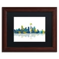 thumbnail image 2 of Trademark Fine Art "Seattle Washington Skyline" Canvas Art by Marlene Watson Black Matte, Wood Frame, 2 of 5