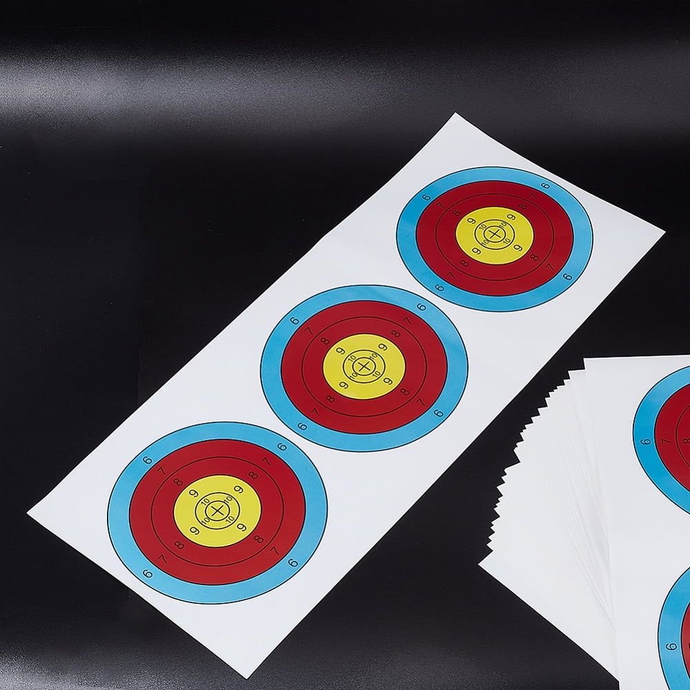 40pcs Targets Paper Archery Target Practice Accessories 3 Spot Vertical TargetsDIY