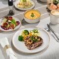 thumbnail image 3 of Onader 12 Piece Stoneware Dinnerware Sets, Plates and Bowls Dish Set for 4, Speckled Kitchen Dining Plates and Bowls, Dishwasher & Microwave Safe - Beige, 3 of 9
