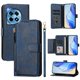thumbnail image 1 of Funda para Oneplus ACE3 5G con cremallera tipo cartera, tarjetero, marco de fotos, soporte y cordón, de piel sintética. azul, 1 of 5