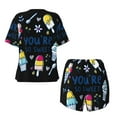thumbnail image 5 of Picia You are so Sweet Pajamas Sets for Women Soft Short-Sleeved Pjs with Lounge Shorts Two Piece Sleepwear-Medium, 5 of 9