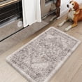 thumbnail image 2 of Anti Fatigue Fall Kitchen Mats, Boho Distressed Kitchen Floor Mats 17"x47"+17"x29", Non Slip Waterproof Kitchen Rugs, Padded Comfort Standing Mats for Laundry, Office, Sink, Desk Orange Multi, 2 of 5