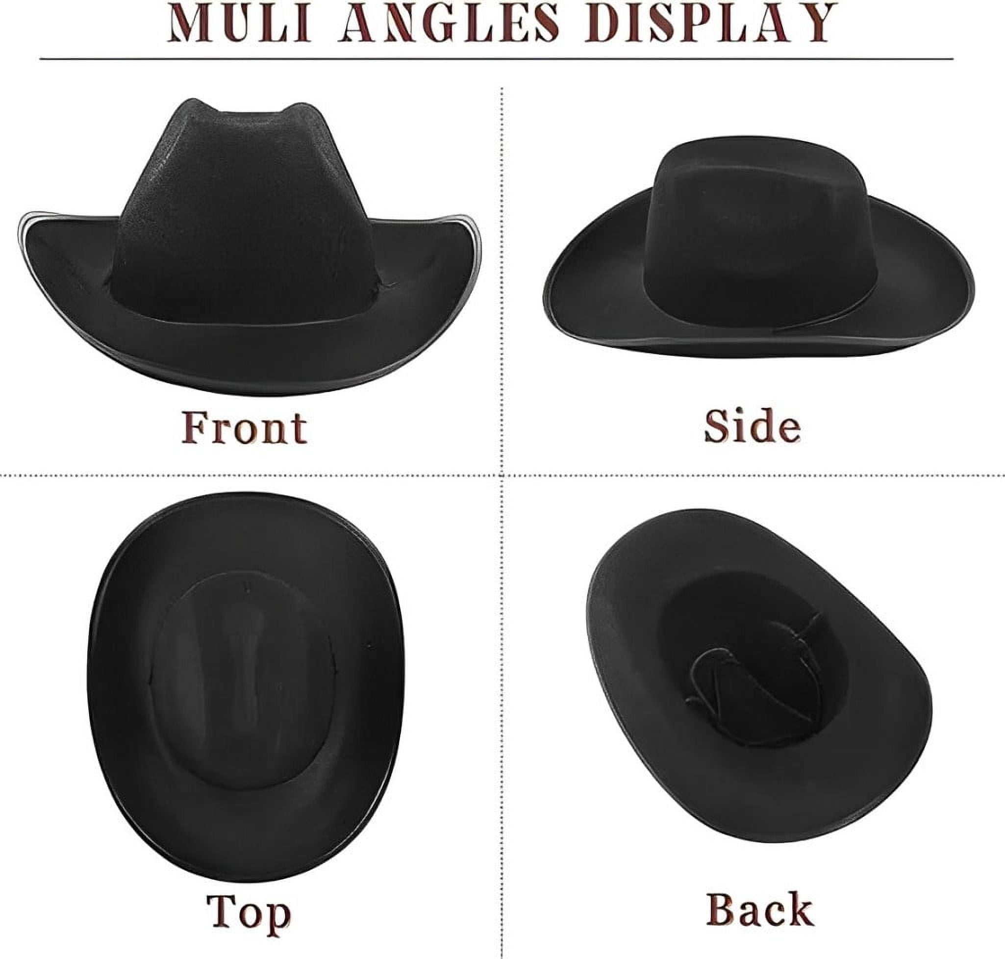 2 Pack Cowboy Hats with Adjustable Fit - Classic Western Design Men & Women main image 2