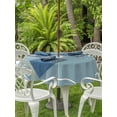 thumbnail image 3 of Outdoor Tablecloth with Umbrella Hole for Patio/Picnic/Party/Camping, Laundry Room Waterproof Table Cloth Round Cover Washable, Pure Blue Minimalist Solid Color Modern Art (Dia 54"), 3 of 9