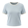 thumbnail image 1 of Playera Quarry para Dama, Manga Corta Azul Talla EG, 1 of 4