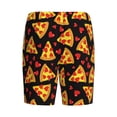 thumbnail image 2 of Lsque Cartoon Pizza Mens Sleep Pajama Shorts,Short Pajama Pants, Cotton Ultra-Soft Knit-3X-Large, 2 of 9