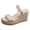 Khaki, variant on Women Platform Wedge Sandals Slip on Arch Support Espadrilles Slides High Top Summer Outdoor Casual Sandal Black Size 7