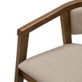 thumbnail image 6 of Christopher Knight Home 7-Piece Rustic Dining Set, 59" Table with Upholstered Armchairs, Walnut+Khaki, 6 of 15