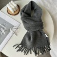 thumbnail image 5 of Women New Scarf Autumn Winter Pure Color Scarve Femme Knitted Fashion Shawl Unisex For Women, 5 of 5