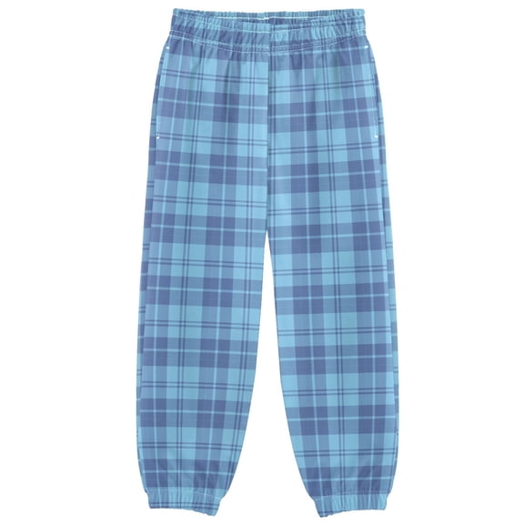 Blue Plaid Boys Pants Kids Casual Sweatpants Joggers Toddler Sports Pants 3-10 Years