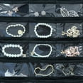 thumbnail image 2 of Double-Sided Jewelry Hanging Organizer Display Hanger Small Tools Holder with 80 Clear Pockets (Black), 2 of 6