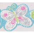 thumbnail image 1 of Fond d'Écran Papillons Violet Vert Gris Turquoise pour Enfants, Rouleau 15' x 7'', 1 of 3