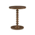 thumbnail image 3 of Powell Pesaro Round Pedestal Indoor Accent Side Table, 22.25" Tall, Hazelnut, 3 of 9