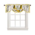 Kitchen Valances for Windows, Adjustable Window Treatments with Tieup