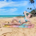 thumbnail image 5 of Dreamtimes Colorful Wooden Pattern Beach Towel Super Soft Microfiber Sand Free Beach Towels, Oversized Camping Pool Towel, Lightweight, Breathable & Quick Dry Towels, 30x60in, 5 of 7