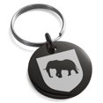 thumbnail image 1 of Stainless Steel Elekhant Strength Coat of Arms Shield Engraved Small Medallion Circle Charm Keychain Keyring, 1 of 1