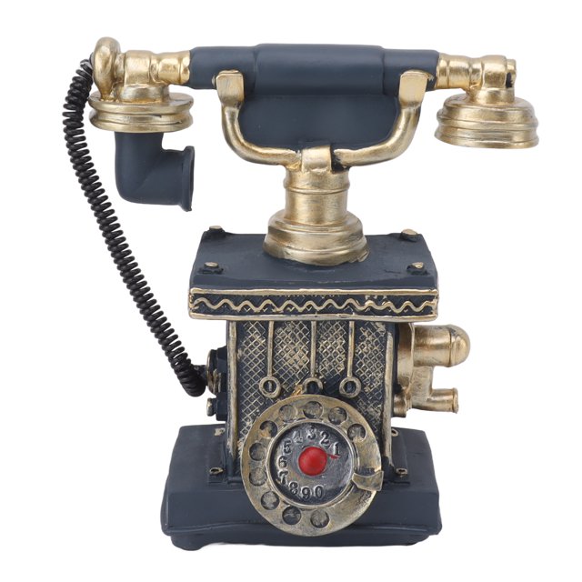 Teléfono fijo retro para una decoración elegante del hogar, teléfono vintage con decoración única, encanto antiguo con acento de escritorio