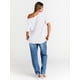 thumbnail image 4 of Camiseta oversize Trendy Queen con hombros descubiertos, blanca, talla L, 4 of 5