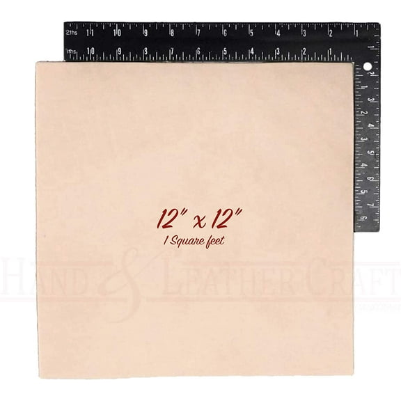 Sepici Hand and Leather Craft - Veg Tan Leather 5/6 oz (2.0-2.4 mm) A Grade Tooling Leather Hide - Full Grain Vegetable Tanned Leather, Carving, Tooling, Molding, Dyeing (12″x12″)