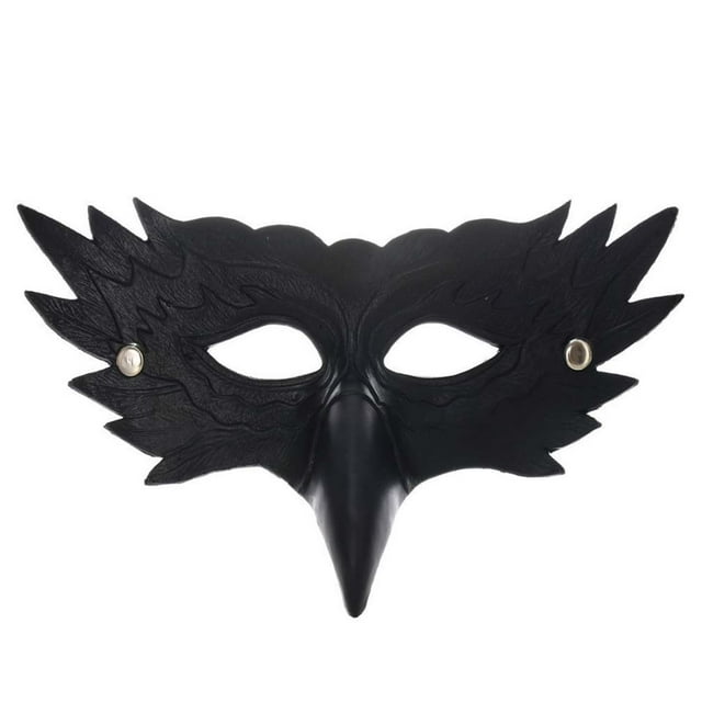 Máscara de Máscara de águila Máscara de graduación Novedad Máscara de media cara Cosplay para club Halloween Juego de rol Cumpleaños Boda Negro