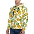 thumbnail image 3 of Sikiie Pineapple Men's Hoodie, Essentials Hoodie, Sweatshirt, Pullover Hooded Sweatshirt for Men-Small, 3 of 7