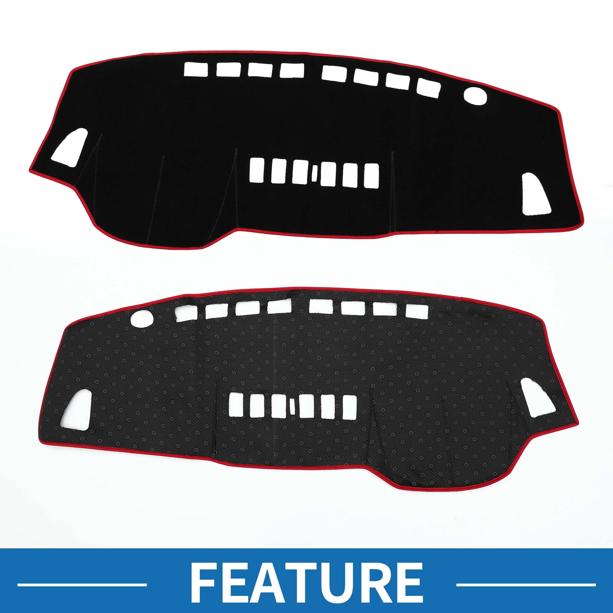 Unique Bargains Non-Slip Dashboard Carpet Mat for Nissan Versa Tiida C11 2007-2011