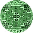 thumbnail image 1 of Ahgly Company Indoor Round Persian Emerald Green Traditional Area Rugs, 5' Round, 1 of 4