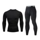 thumbnail image 3 of Conjunto de mono deportivo de manga larga rojo para hombre, ropa interior de baloncesto para entrenamiento y carrera, ropa de fitness de secado rápido para otoño e invierno, 3 of 4
