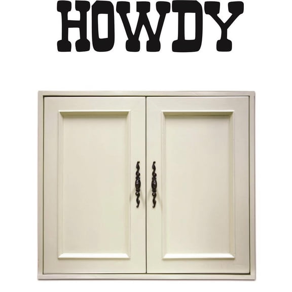 Custom Wall Decal Howdy Peel & Stick Sticker Vinyl Wall Decal 16x40 Inches