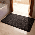 thumbnail image 7 of Bathroom Rugs Sets 2 Piece , Minimalist, Non Slip Washable Bath Mat and U-Shaped Toilet Rug (Black), 7 of 7