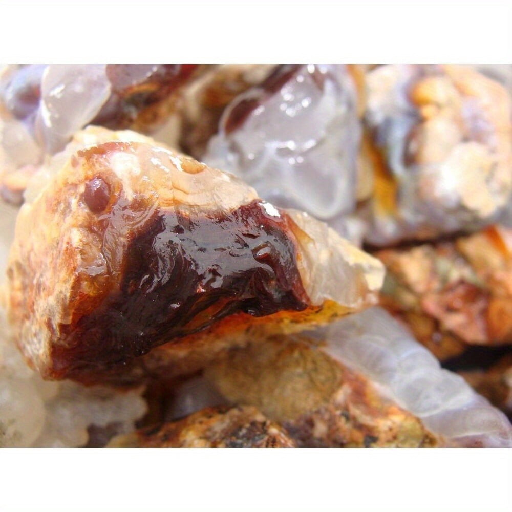 500 Carat Agate Raw Material - Unexcavated Natural Artificial Gemstone Material, Including Free Faced Artificial Gemstones for Collectors, Polishing and Wiring - Jewelry Making Supplies, Natural Arti