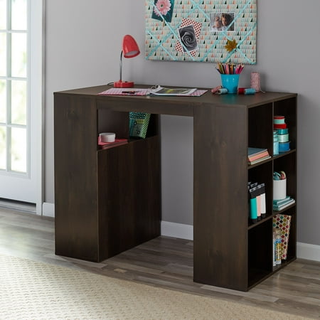 Mainstays 12-Cube Standing Craft Table and Storage Desk, Dark (Best Standing Desk Review)