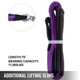 thumbnail image 6 of Vevor 3/8" Synthetic Winch Rope 18740lbs 100' Winch Line Cable W/ Hook Off-road, 6 of 9