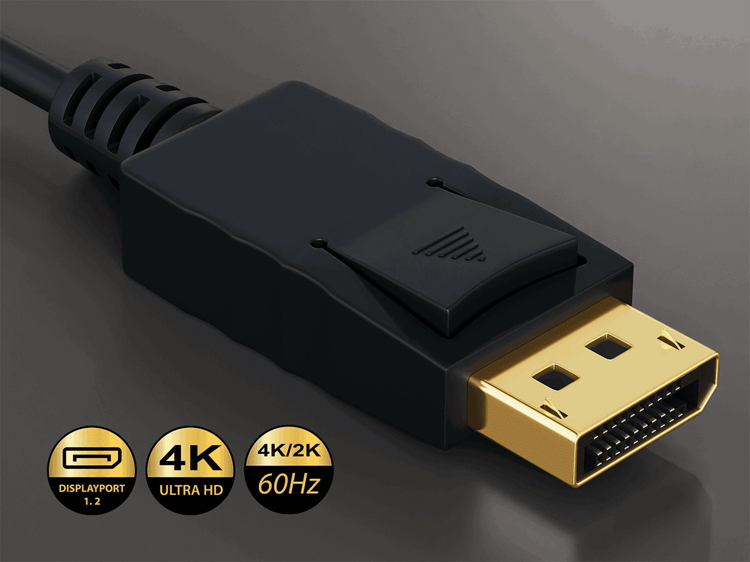 Cable Leader 10ft Gold Plated Premium DisplayPort 1.2 to 4K HDMI Male to Male Cable