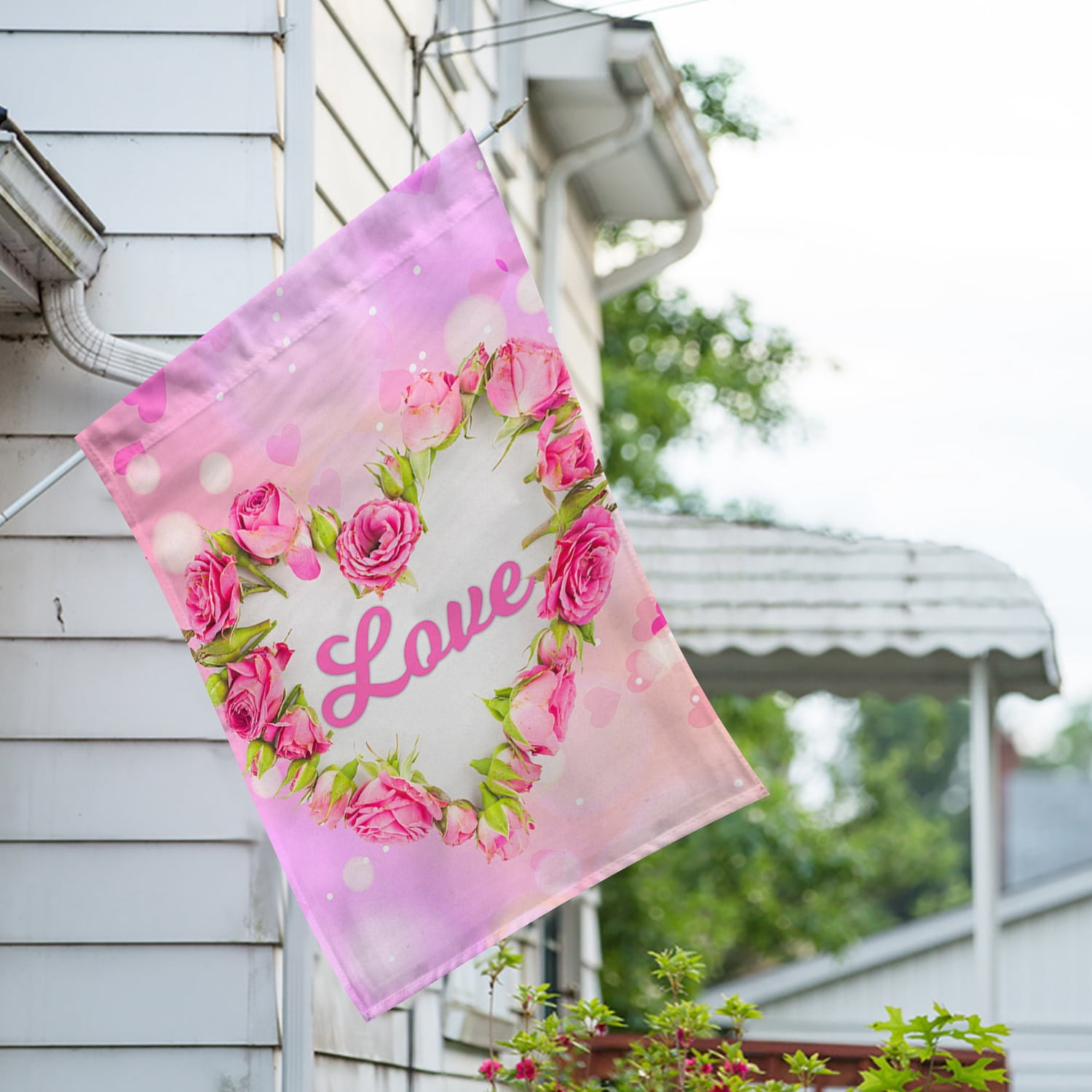 America Forever Flags Double Sided House Flag - Never Ending Love - 28 x 40 Inches, Happy Valentine's Day Love Hearts House Flag, Seasonal Yard Outdoor Holiday Decorative Flag