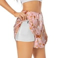 thumbnail image 1 of Balery Pink Cockatoo Birds Pantalones cortos deportivos para mujer con forro y dos bolsillos, elásticos, para entrenamiento, gimnasio, yoga-Medium, 1 of 7