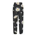 thumbnail image 5 of ZQUUVOU Women's Capris Pants High Waist Casual Boho Print Beach Lightweight Loose Pockets Pants(C-White,S), 5 of 5