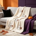 thumbnail image 5 of Fievgin Halloween Throw Blanket, Cute Ghost Dog Soft Cozy Flannel Blanket for Party Sofa Bed Living Room, 28x39in, 5 of 8