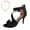 Black, variant on Women's Peep Toe Heeled Sandals Cutout Stiletto Short Summer Booties with Back Zipper