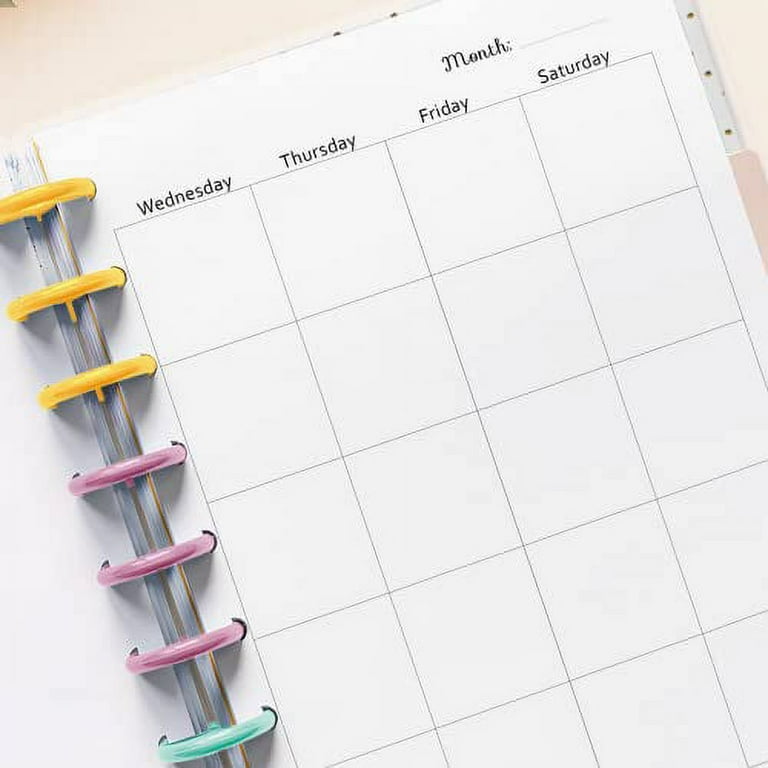 Printable Calendar Refills For Planners Month At A Glance / Monthly