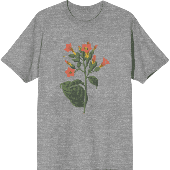 Grow Positive Cigar Plant Heather Gray Men's Crew Neck Short Sleeve Tee-Medium