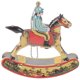 thumbnail image 4 of Delicado caballo de balanceo acariciar para el diseño de la escena de la tienda de la casa, 4 of 6